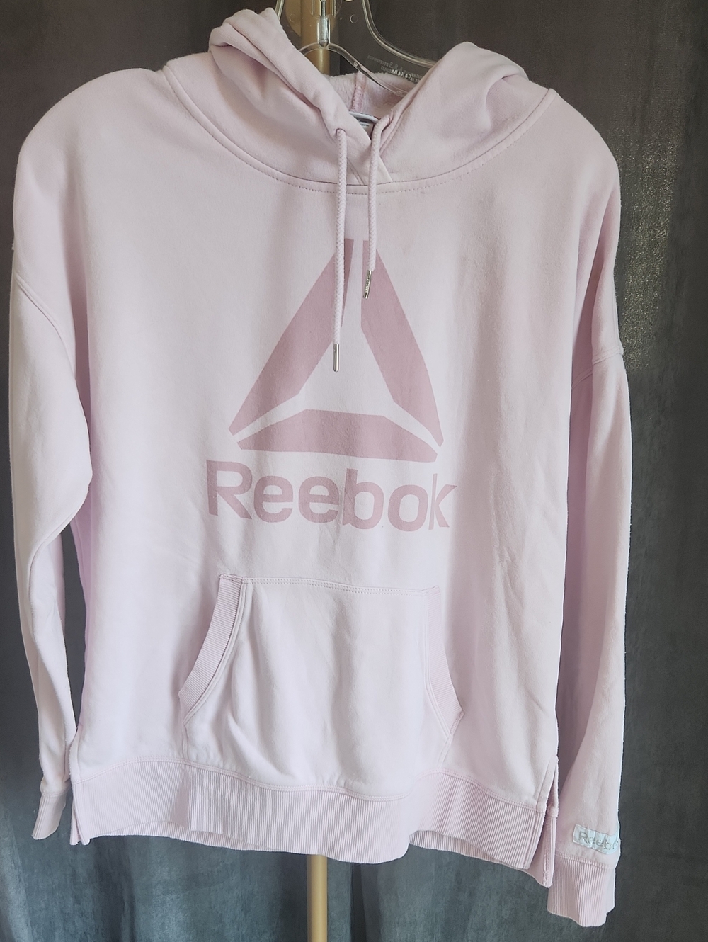 Reebok Light Pink Logo Pullover Hoodie